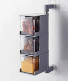 3 Layers Sticking Rotary Seasoning Kitchen Organizer