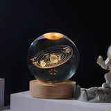 3d Galaxy Solar System Crystal Ball Night Light