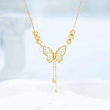 Gold Plated Butterfly Necklace