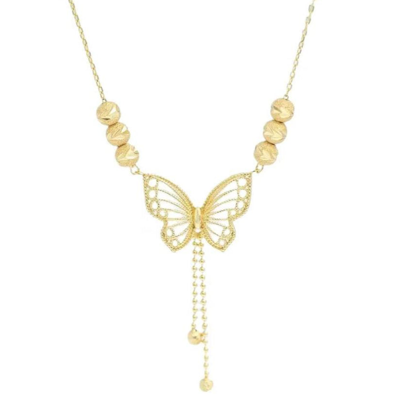 Gold Plated Butterfly Necklace