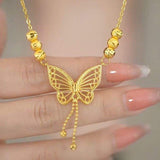 Gold Plated Butterfly Necklace
